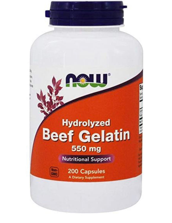 Now beef gelatin -hydrolyzed 550mg 200 VC