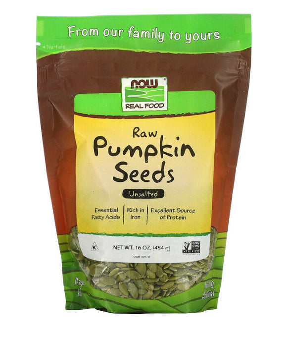 NOW Pumpkin Seeds Raw Organic  12 oz.