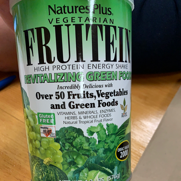 Nature's Plus Fruitein High Protein Energy Shake Revitalizing Green Foods