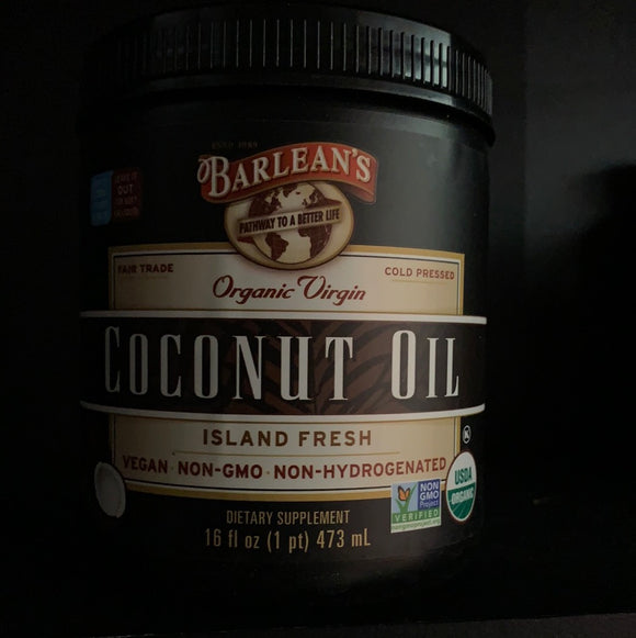 Barleans Organic Virgin coconut oil 16oz