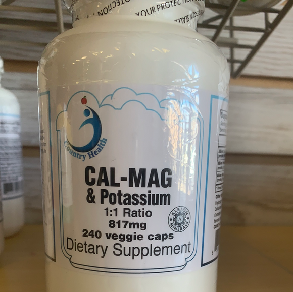 Country Health Cal-Mag-Potassium 1:1 ratio 817 mg