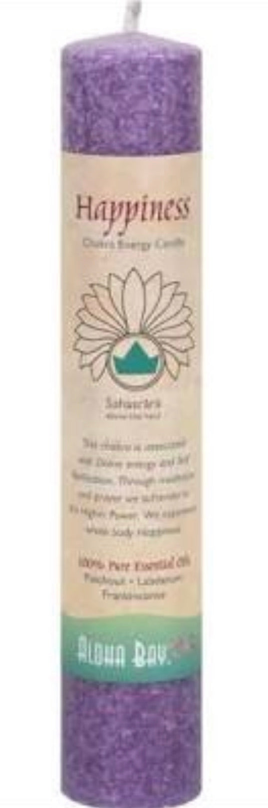 Aloha Bay Chakra Pillar Candle Happiness