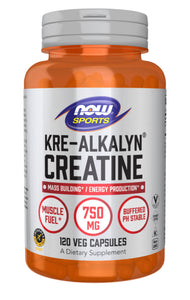 NOW KRE-Alkalyn Creatine- 750mg, 240 capsules
