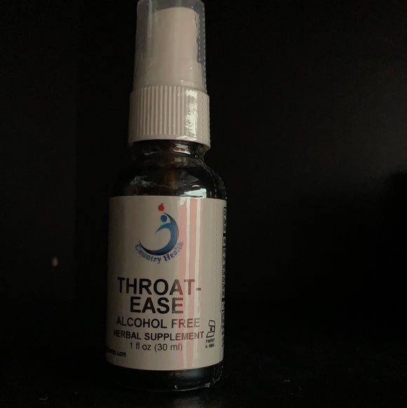 Country Health Throat Ease Spray -Alcohol Free 1floz