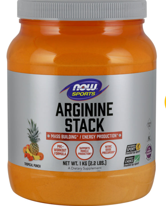 NOW Pure Arginine Powder 16 oz. FruitPunch