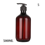 100ML-500ML Brown Transparent Hand Sanitizer Bottle Liquid Soap Whipped Mousse Points Bottling Shampoo Lotion Shower Gel Bottles