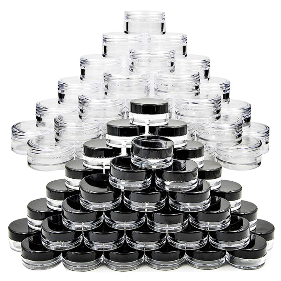 10pcs 2g/3g/5g/10g/15g/20g Empty Plastic Clear Cosmetic Jars Makeup Container Lotion Bottle Vials Face Cream Sample Pots Gel Box