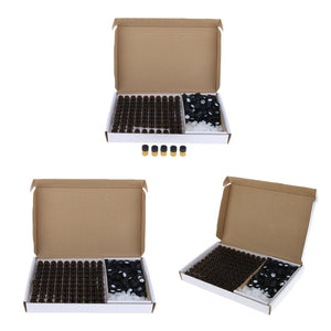 300Pcs 1m Amber Glass Essential Oil Bottle with Orifice Reducer Cap Small Amber Perfume Sample Test Bottle Refillable Bottles