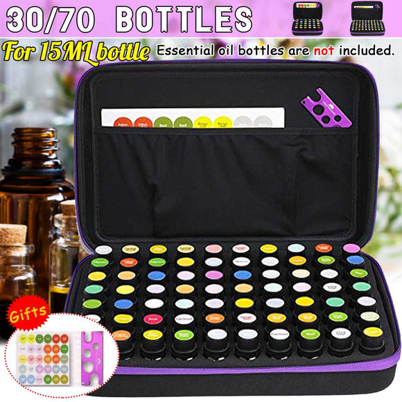 30/70 Bottles Portable Essential Oil Case Doterra 15ML Essential Oil Box Oil Bag Travel Carrying Holder Nail Polish Storage Bag